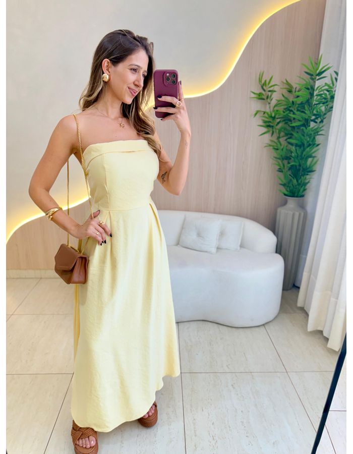 VESTIDO MIDI CAROL AMAREL - MOOD STORE