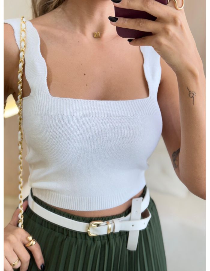 CROPPED FAIXA ALÇA TRICOT... - MOOD STORE