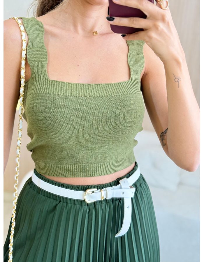 CROPPED FAIXA ALÇA TRICOT... - MOOD STORE