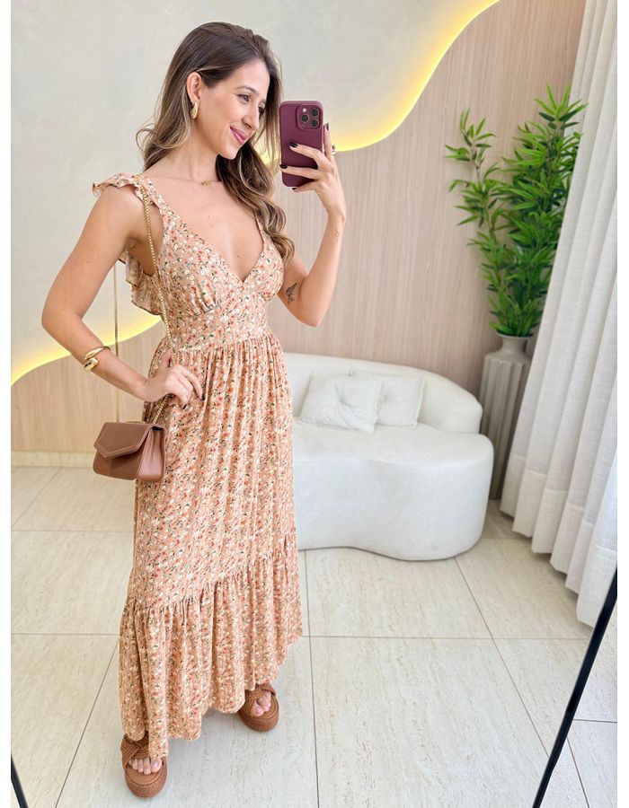 VESTIDO MIDI JAQUE NUDE F... - MOOD STORE