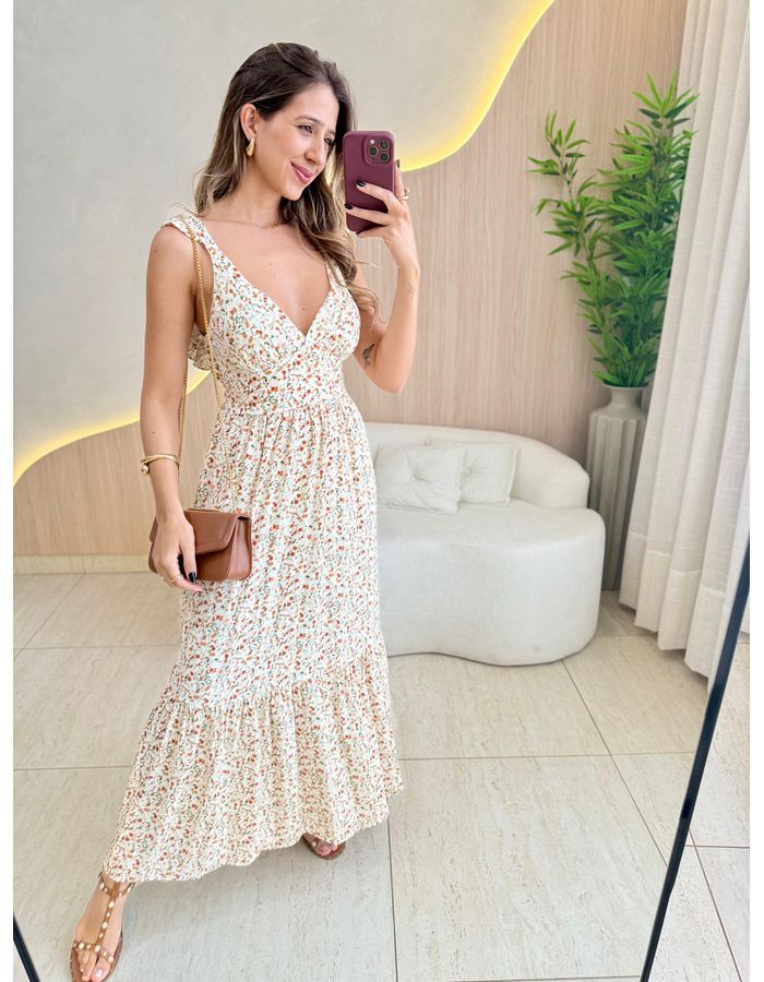 VESTIDO MIDI JAQUE OFF FL... - MOOD STORE