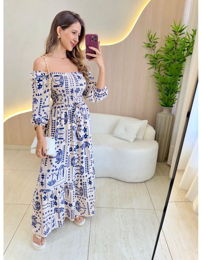VESTIDO MIDI FERNANDA OFF... - MOOD STORE