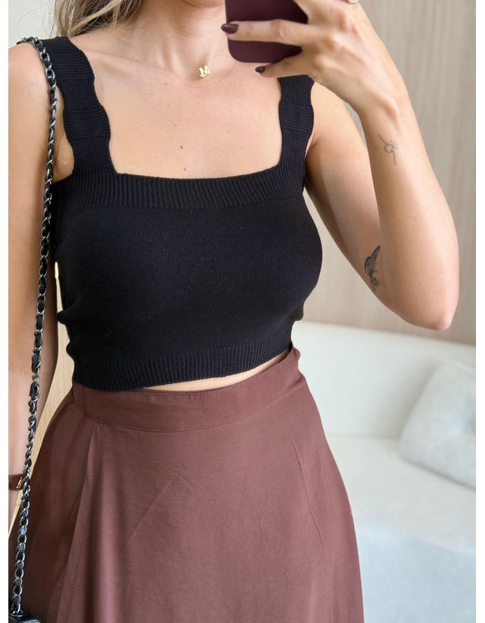 CROPPED FAIXA ALÇA TRICOT... - MOOD STORE