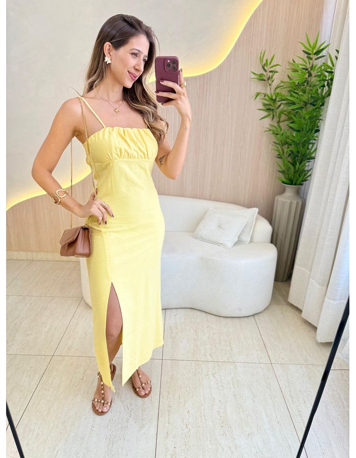 VESTIDO MIDI SUELEN AMARE... - MOOD STORE