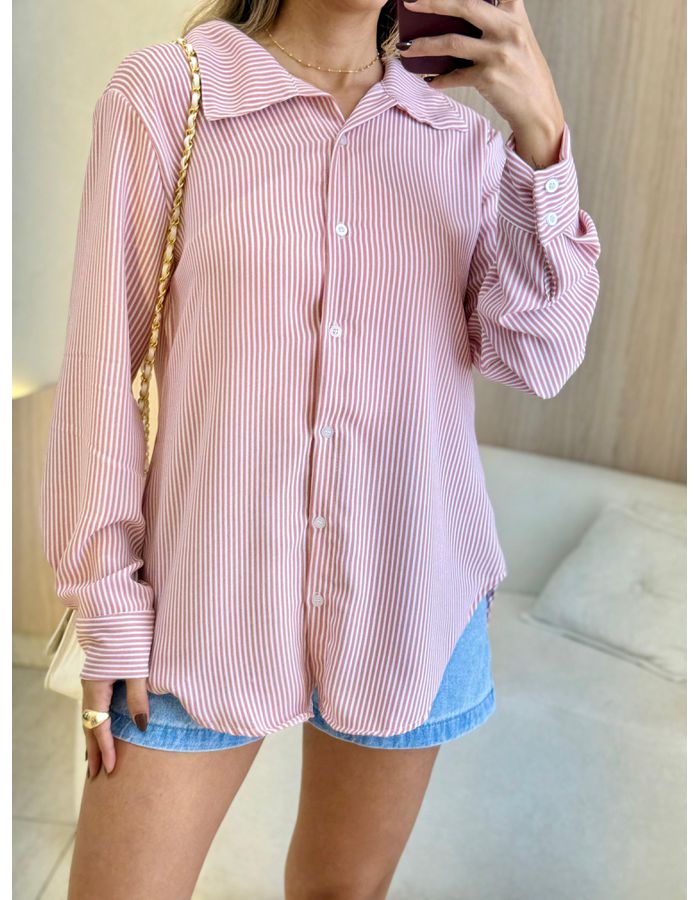 CHEMISE JASMINE ROSA LIST... - MOOD STORE