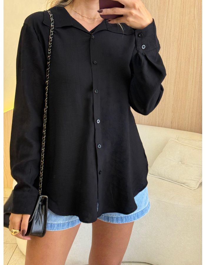 CHEMISE JASMINE PRETO - MOOD STORE
