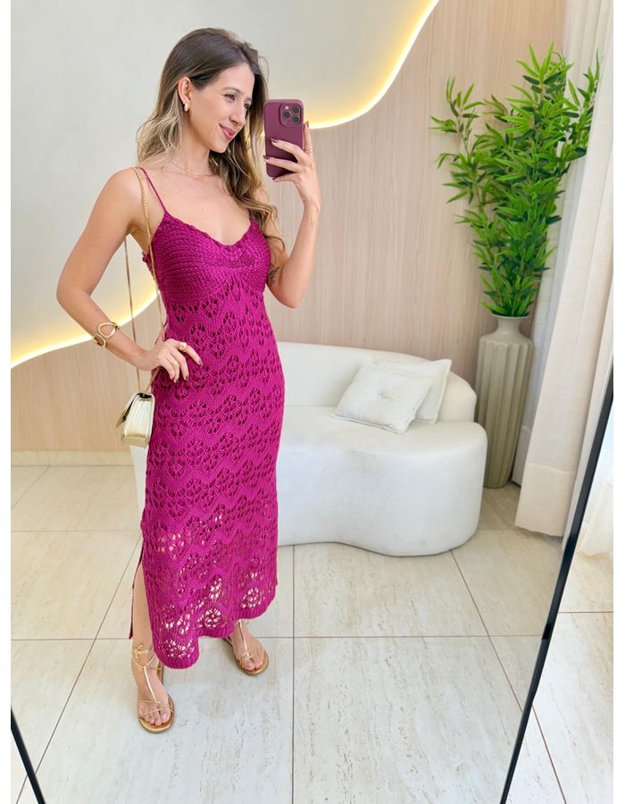 VESTIDO TRICOT TAINA FUCS... - MOOD STORE