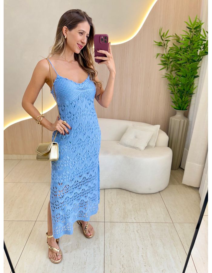 VESTIDO TRICOT TAINA AZUL... - MOOD STORE