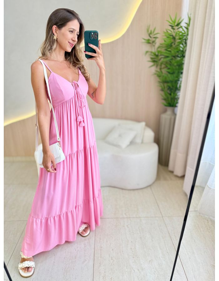VESTIDO LONGO LAURA ROSA - MOOD STORE
