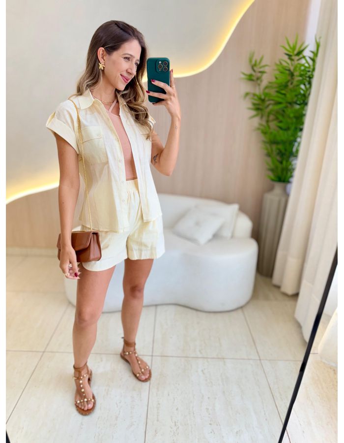 CONJUNTO SHORT SOPHIA NUD - MOOD STORE