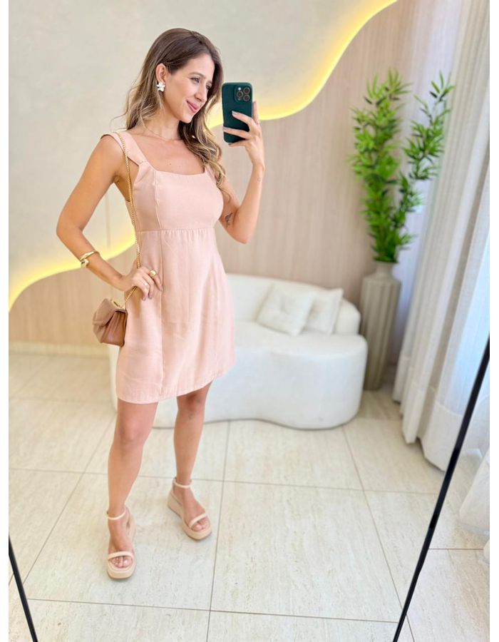 VESTIDO CURTO NICOLE NUDE - MOOD STORE