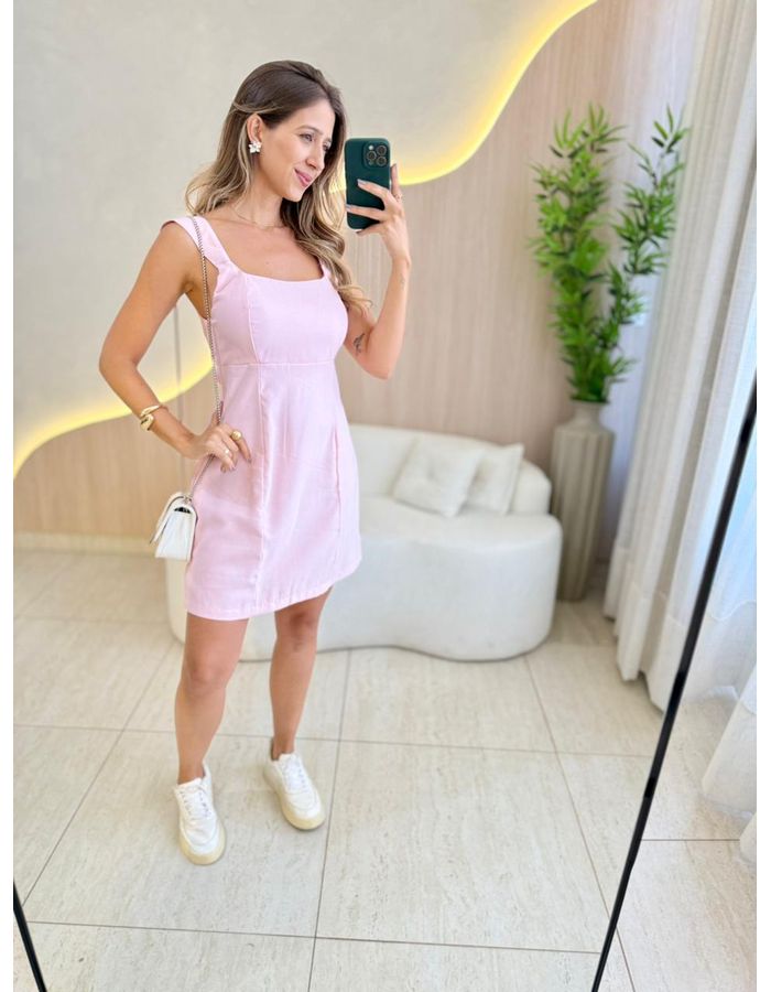 VESTIDO CURTO NICOLE ROSA - MOOD STORE