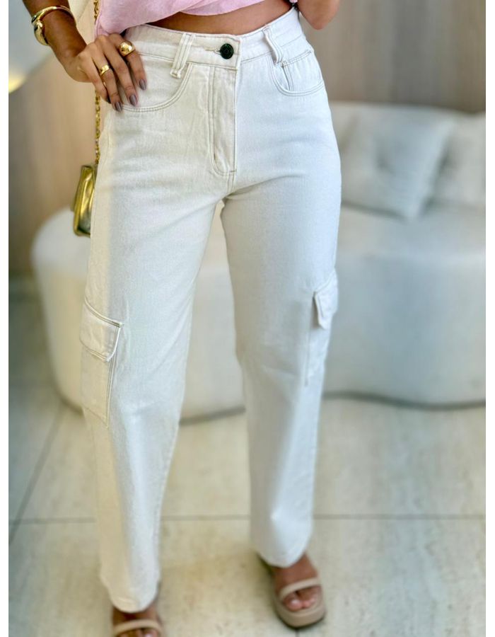 CALÇA JEANS CARGO OFF - MOOD STORE