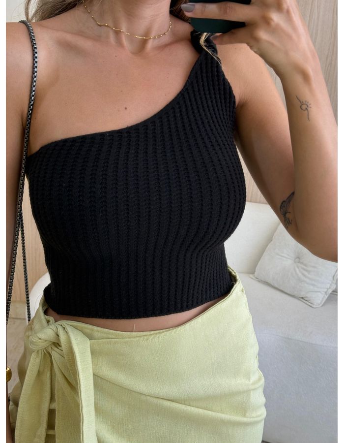 CROPPED TRICOT NÓZINHO PR... - MOOD STORE