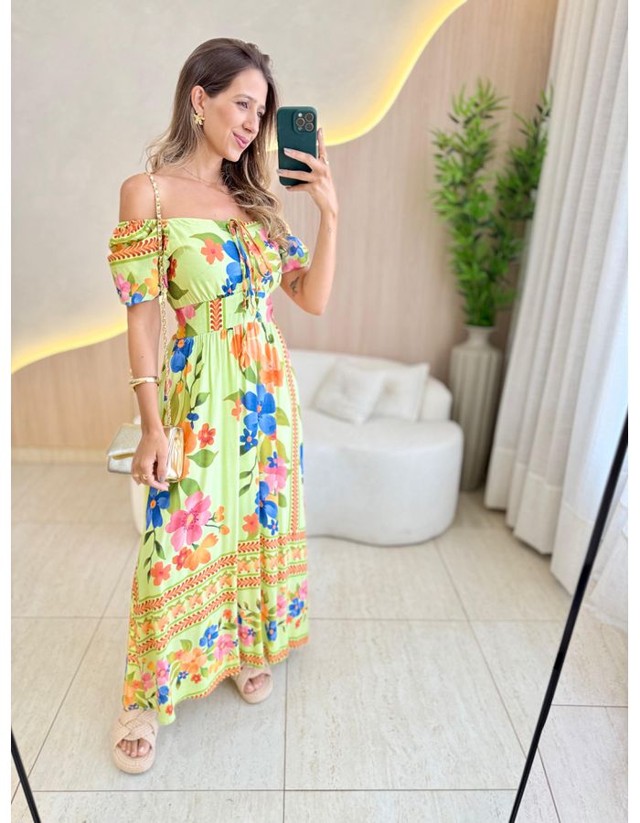VESTIDO MIDI LORENA VERDE... - MOOD STORE