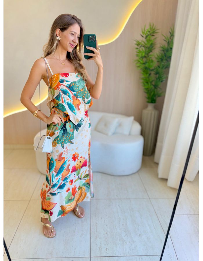VESTIDO MIDI LUANA OFF - MOOD STORE