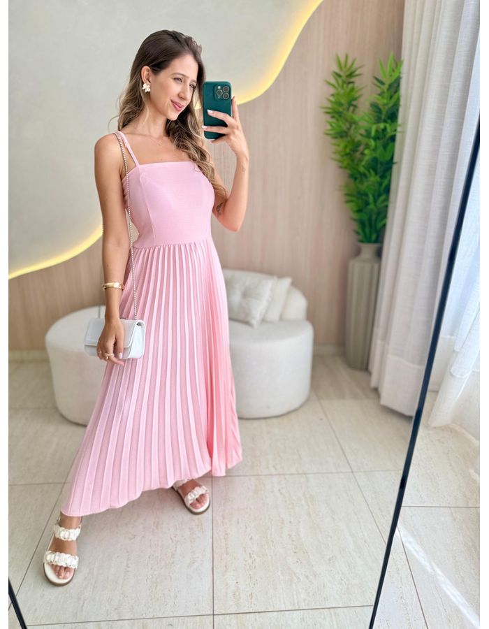 VESTIDO MIDI GEISA ROSA B... - MOOD STORE
