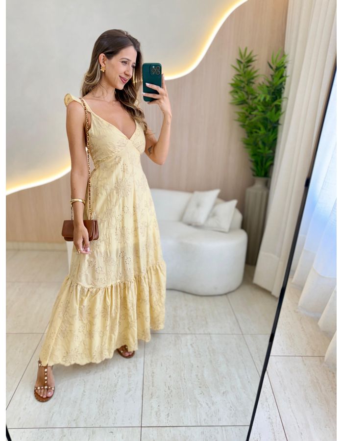 VESTIDO LONGO FRAN AMAREL - MOOD STORE