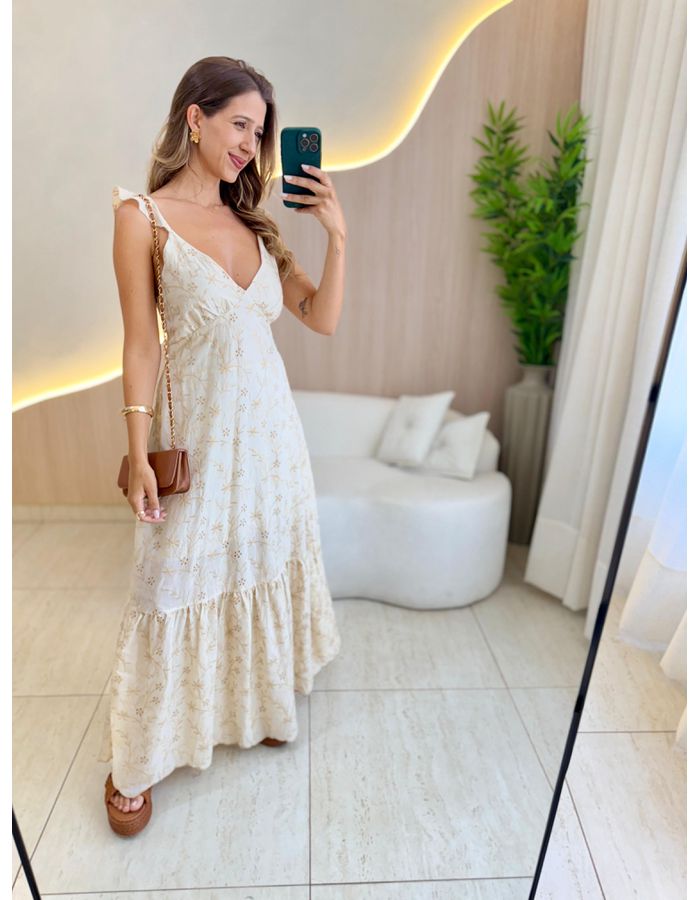 VESTIDO LONGO FRAN NUDE - MOOD STORE