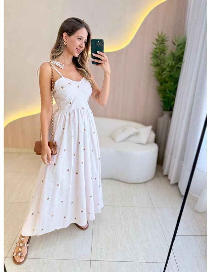 VESTIDO MIDI CORA NUDE - MOOD STORE