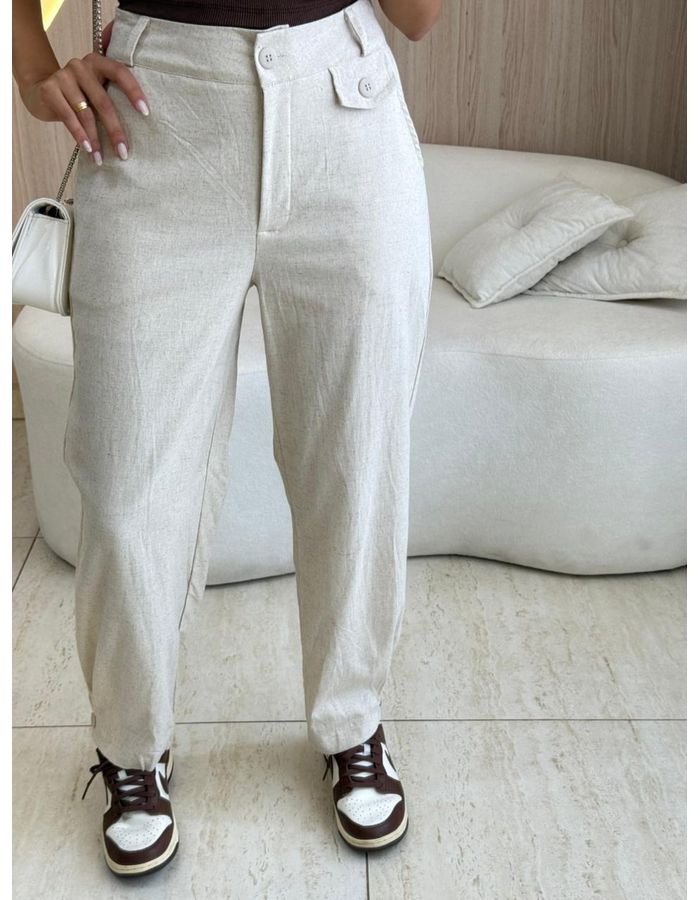 CALÇA LINHO BIA CRU - MOOD STORE