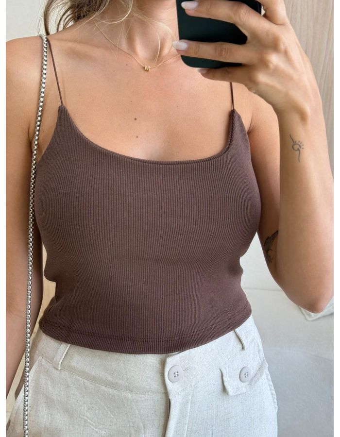 CROPPED CANELADO LIS MARR... - MOOD STORE