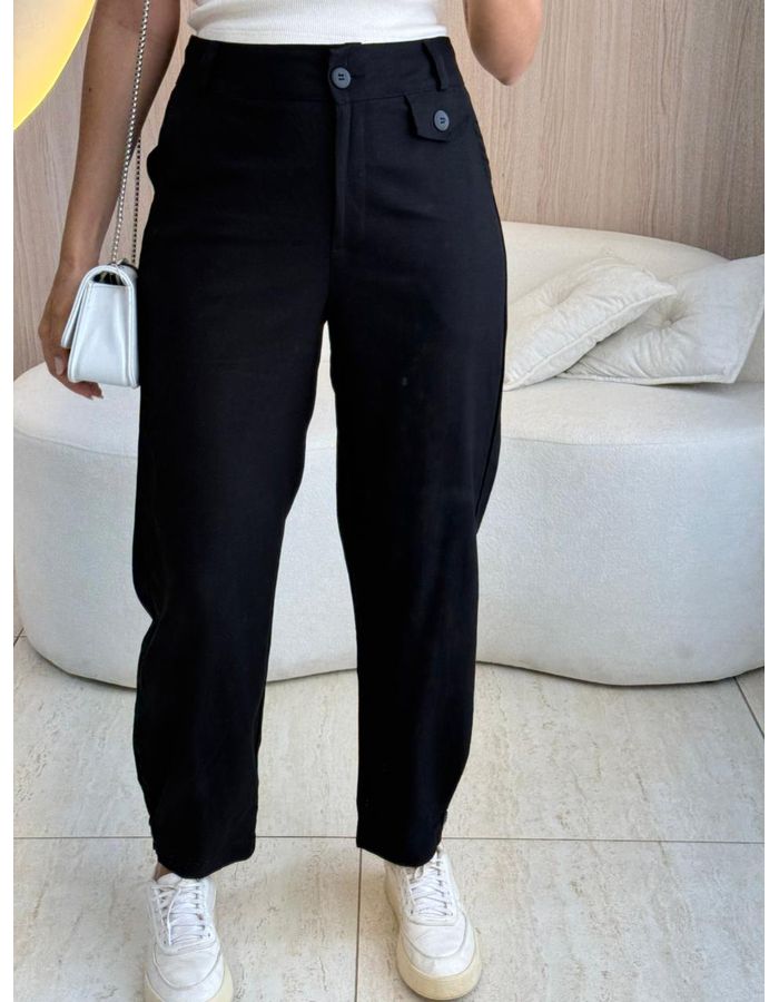 CALÇA LINHO BIA PRETO - MOOD STORE