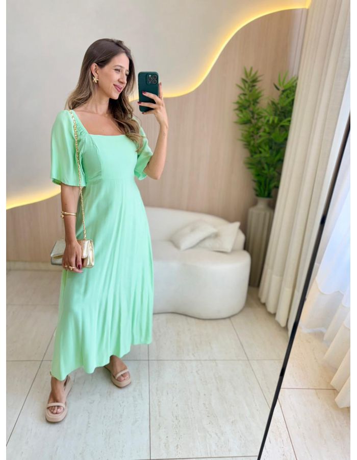 VESTIDO MIDI ANGELA VERDE - MOOD STORE