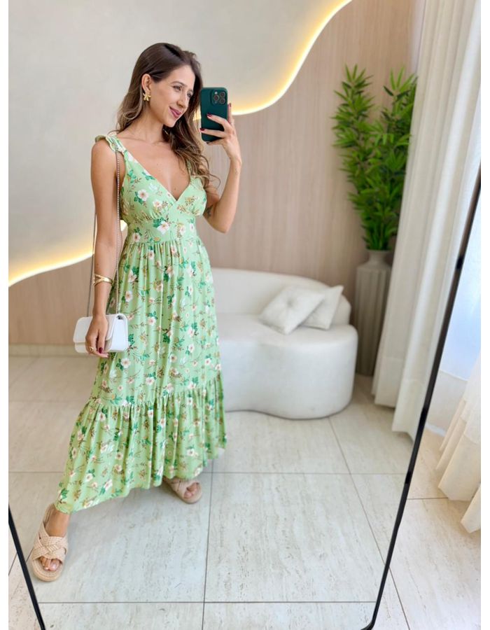 VESTIDO MIDI JAQUE VERDE ... - MOOD STORE