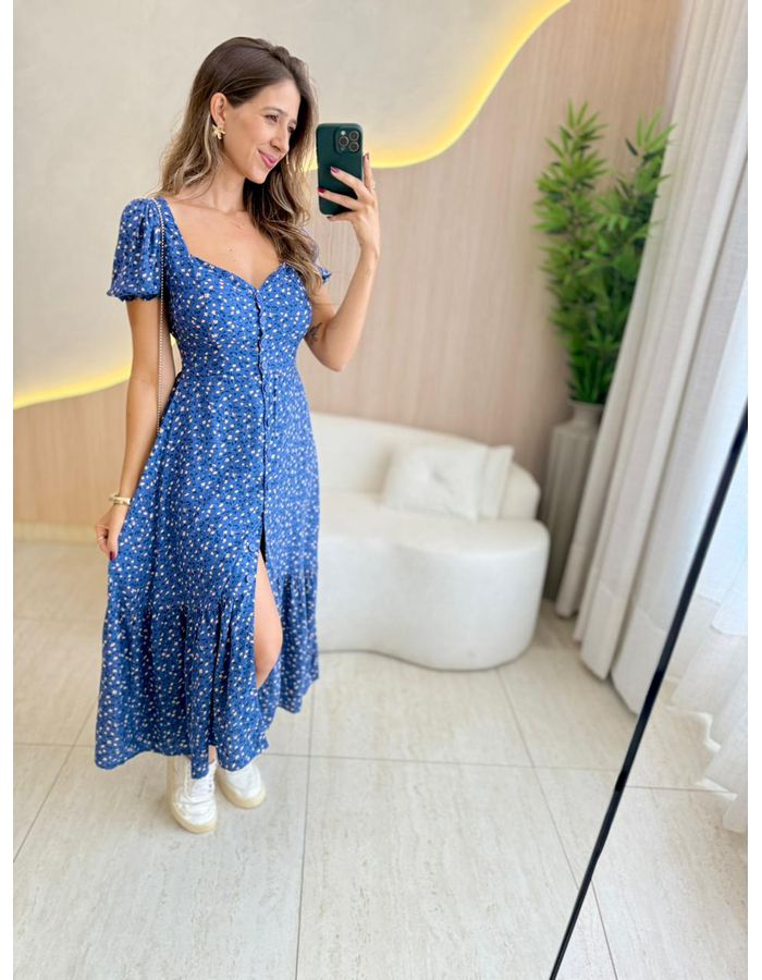 VESTIDO MIDI DANDARA AZUL... - MOOD STORE