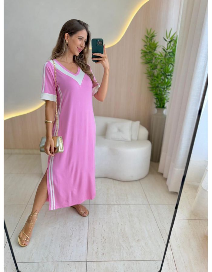 VESTIDO MIDI PAULA ROSA - MOOD STORE