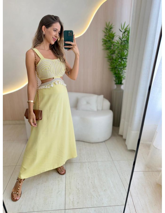 VESTIDO MIDI JAMILE AMARE... - MOOD STORE