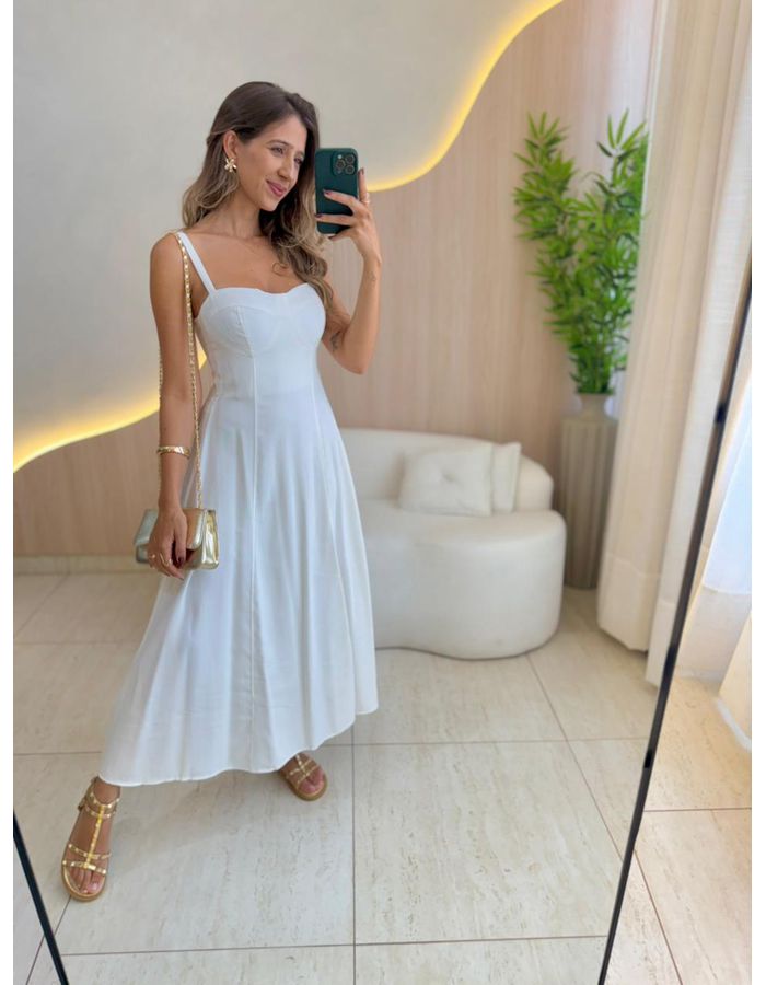 VESTIDO MIDI ANA CLARA OF - MOOD STORE