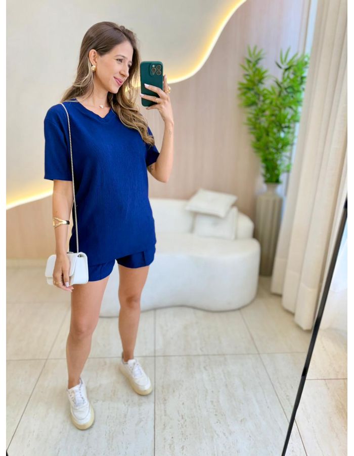 CONJUNTO SHORT SELENA AZU... - MOOD STORE