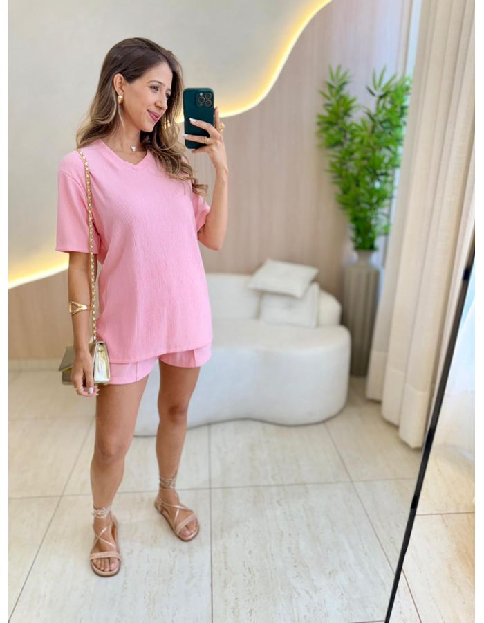CONJUNTO SHORT SELENA ROS - MOOD STORE