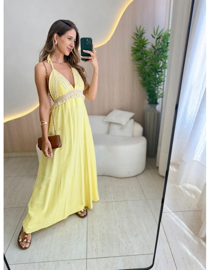 VESTIDO MIDI MOANA AMAREL - MOOD STORE