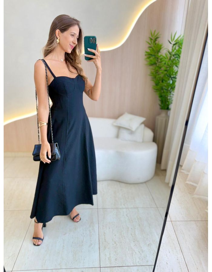 VESTIDO MIDI ANA CLARA PR... - MOOD STORE