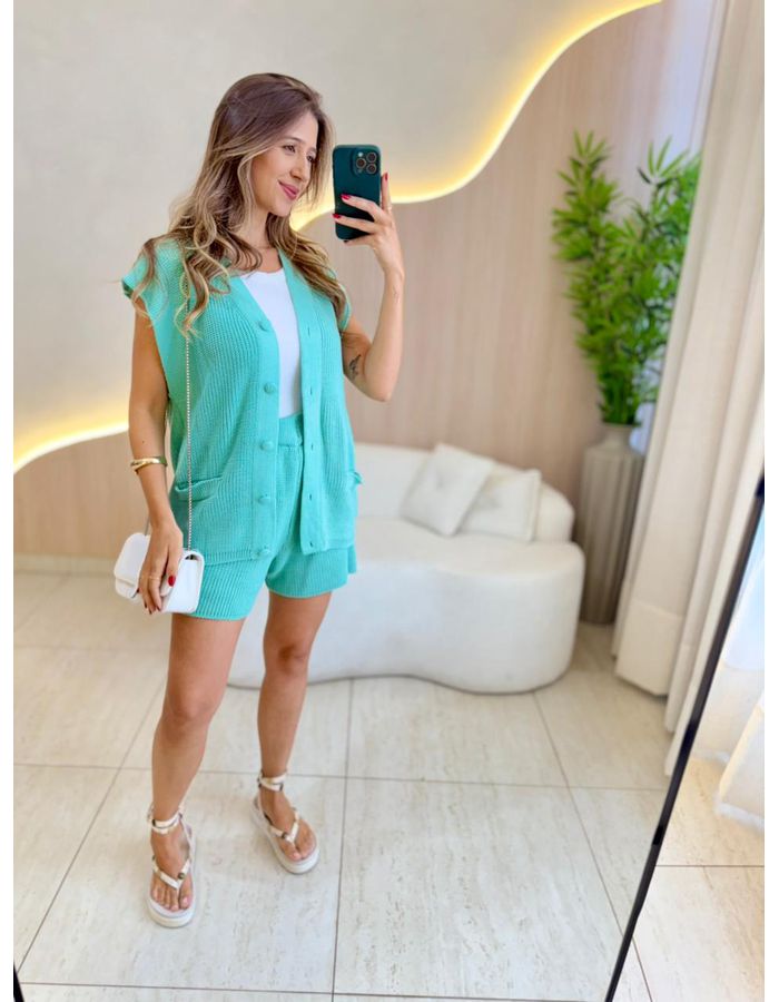CONJUNTO SHORT DAISY VERD... - MOOD STORE