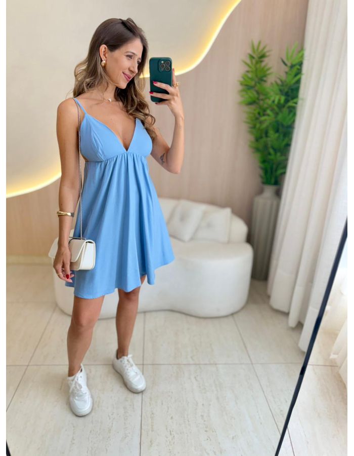 VESTIDO CURTO LORRAINE AZ... - MOOD STORE