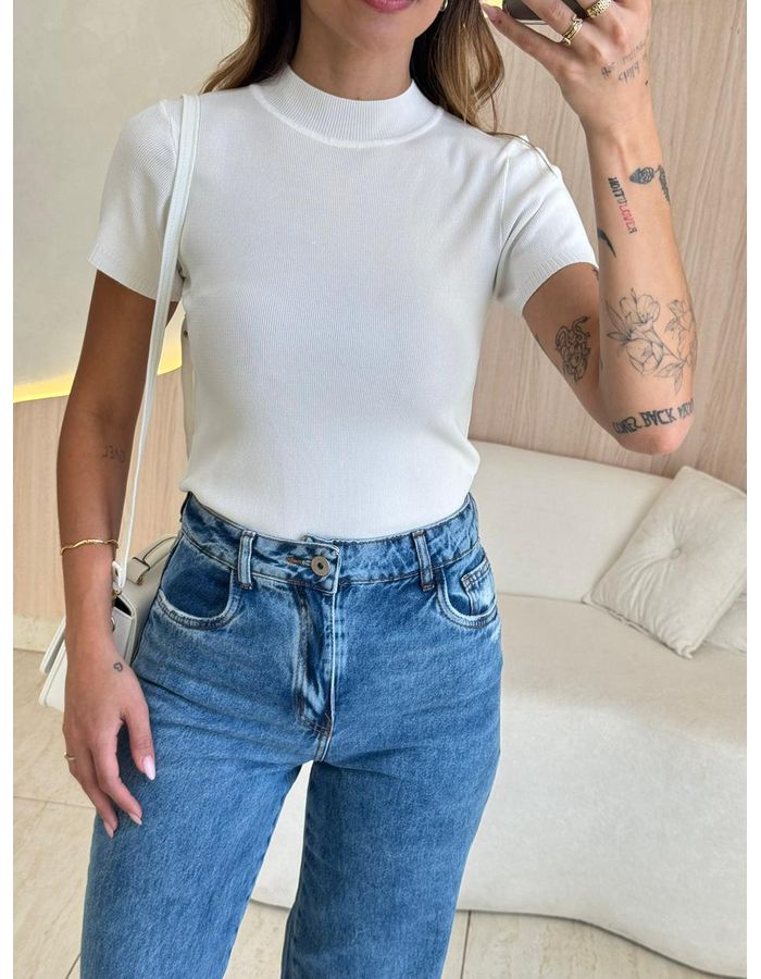 BLUSA MANGA CURTA MARGARI... - MOOD STORE