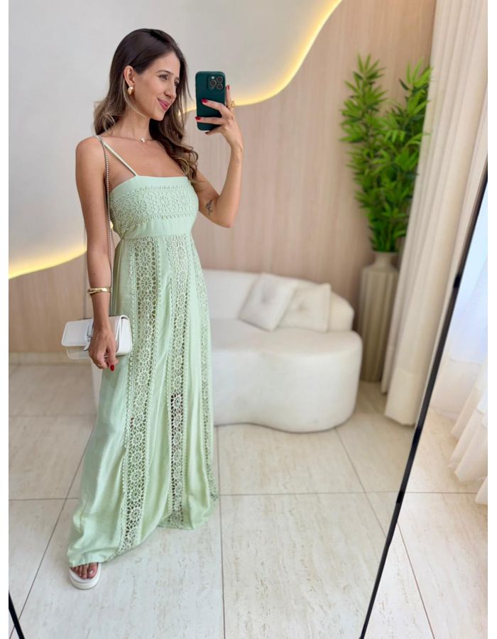 VESTIDO MIDI CATARINA VER... - MOOD STORE