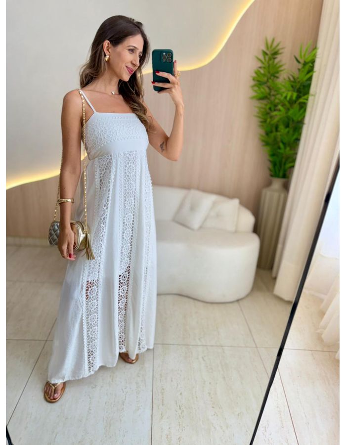 VESTIDO MIDI CATARINA OFF - MOOD STORE