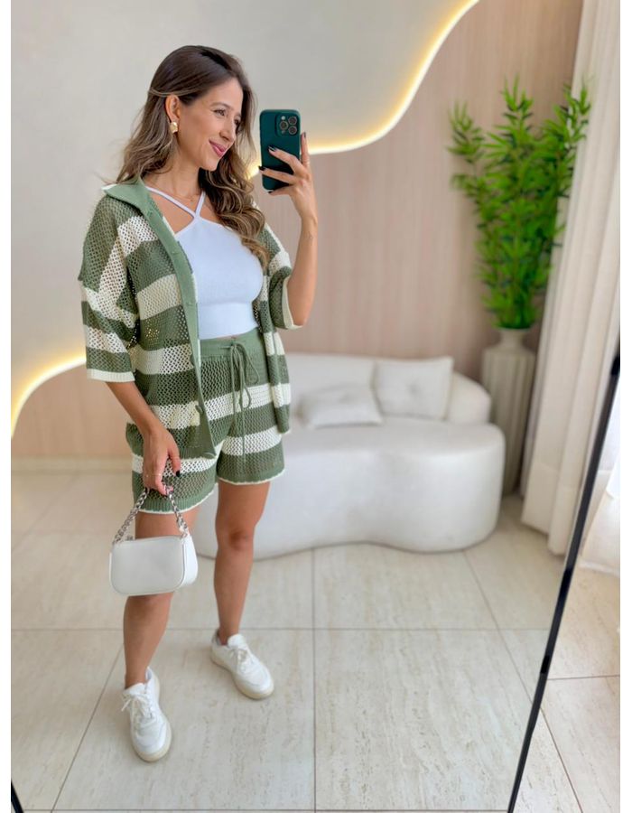 CONJUNTO SHORT ARIEL VERD - MOOD STORE