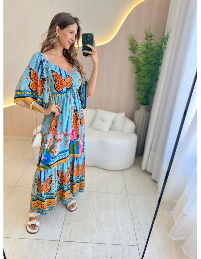 VESTIDO LONGO GIOVANA AZU - MOOD STORE