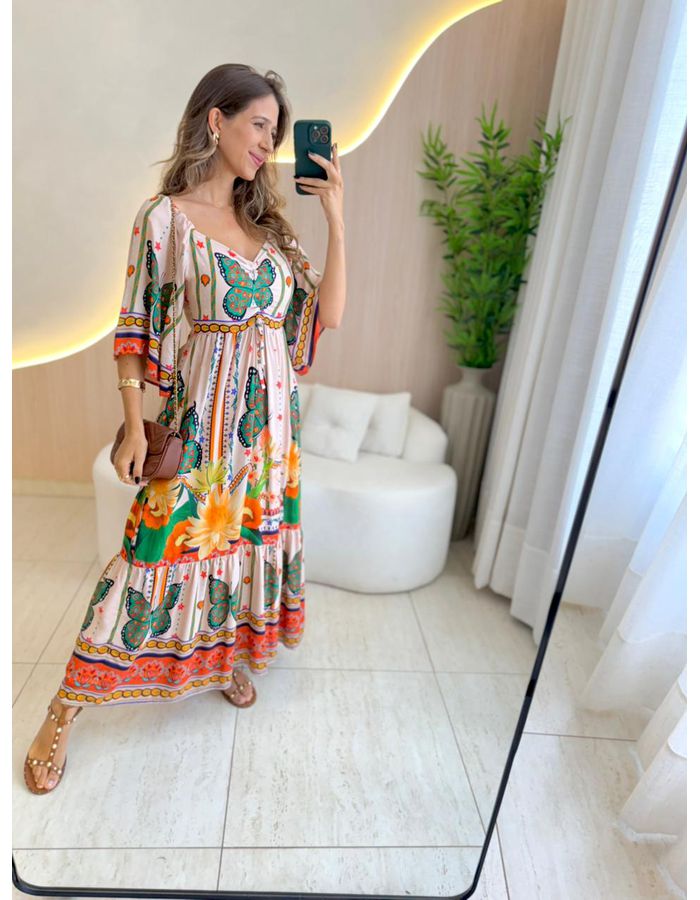 VESTIDO LONGO GIOVANA NUD - MOOD STORE