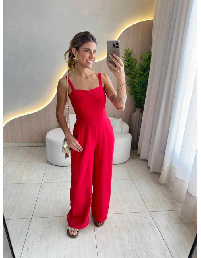 MACACÃO RAFAELA VERMELHO - MOOD STORE