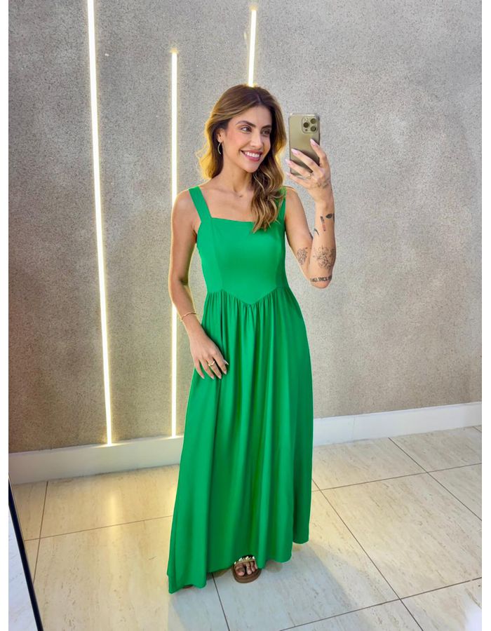 VESTIDO MIDI CATARINA VER... - MOOD STORE