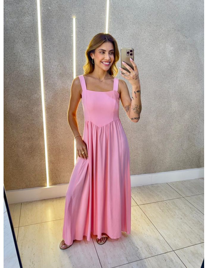 VESTIDO MIDI CATARINA ROS - MOOD STORE