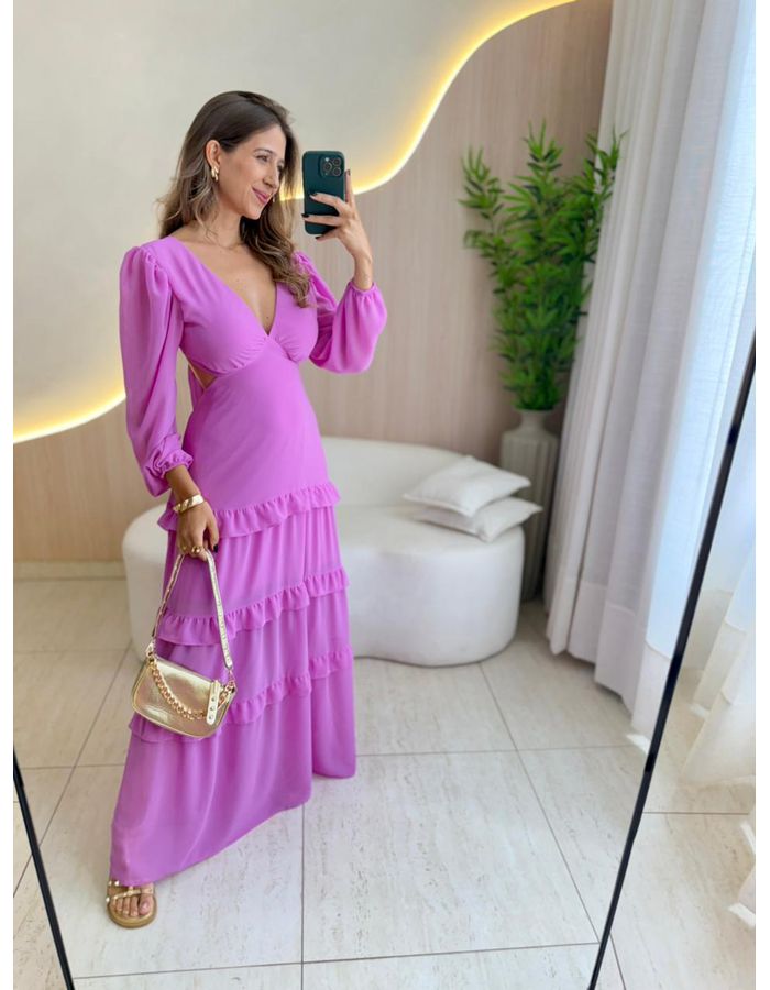 VESTIDO LONGO KETLYN FUCS... - MOOD STORE