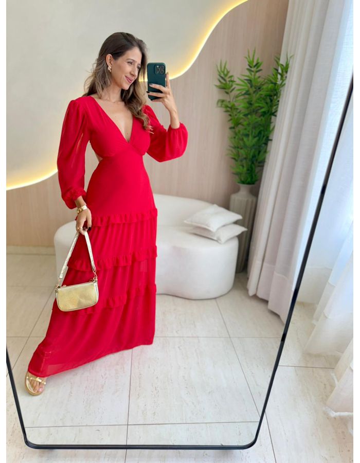 VESTIDO LONGO KETLYN VERM... - MOOD STORE